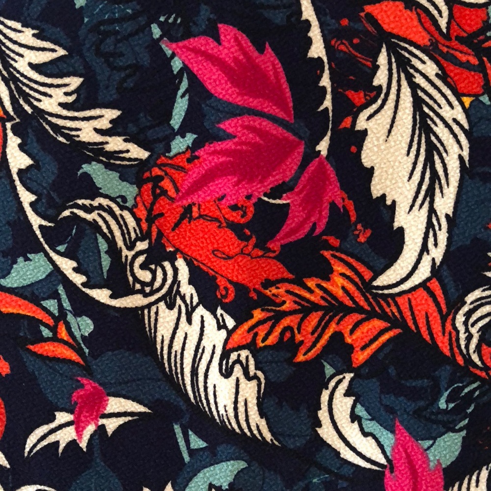 Lularoe Cassie skirt with feathers - Picture 3 of 4
